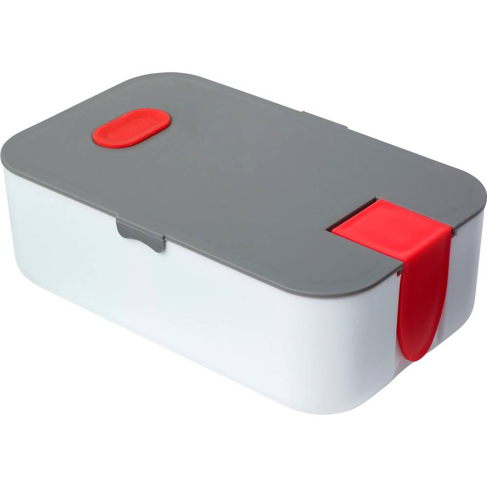 Lunch box 850 ml, support pour téléphone rouge personnalisable