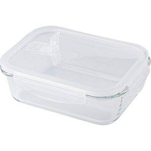 Lunch box en verre, 1 litre neutre personnalisable avec logo