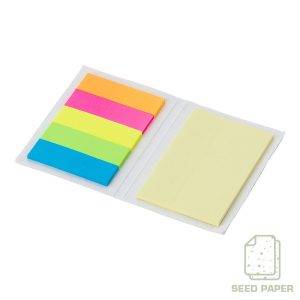 Marque-pages, notes autocollantes blanc personnalisable avec logo – réf. V2997-02