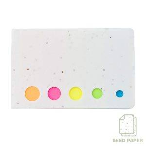 Marque-pages, notes autocollantes blanc personnalisable avec logo