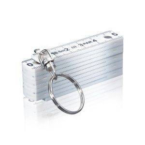 Mesurez 50 cm, porte-clés pliable blanc personnalisable avec logo