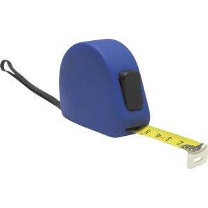 Mètre-ruban 5m bleu personnalisable avec logo