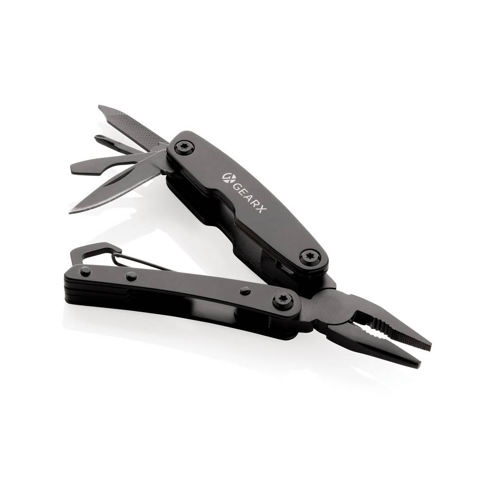 Mini outil multifonction Gear X noir personnalisable avec logo