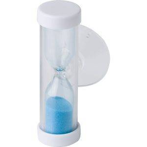 Minuterie de douche bleu clair personnalisable avec logo
