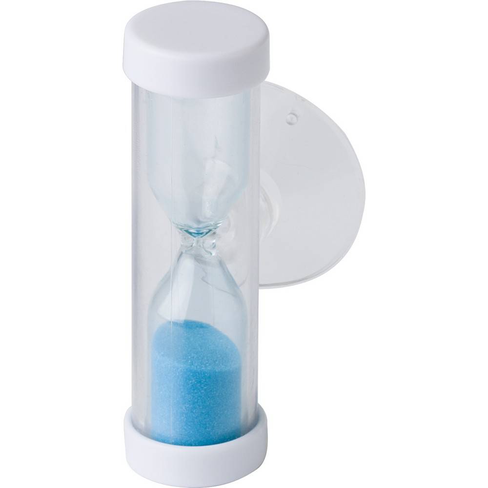 Minuterie de douche bleu clair personnalisable avec logo