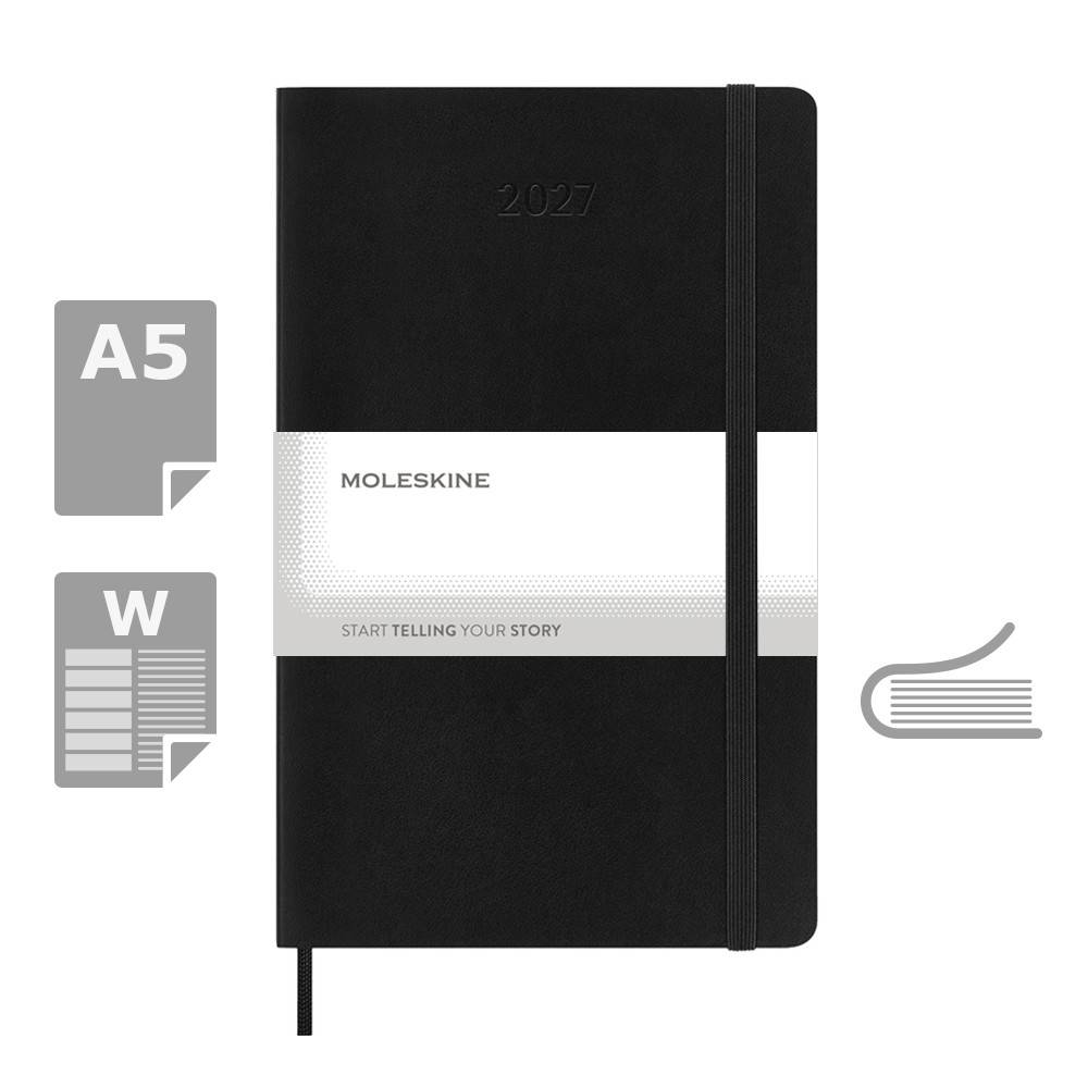 MOLESKINE diary czarny personnalisable avec logo – réf. VM398-03/2027