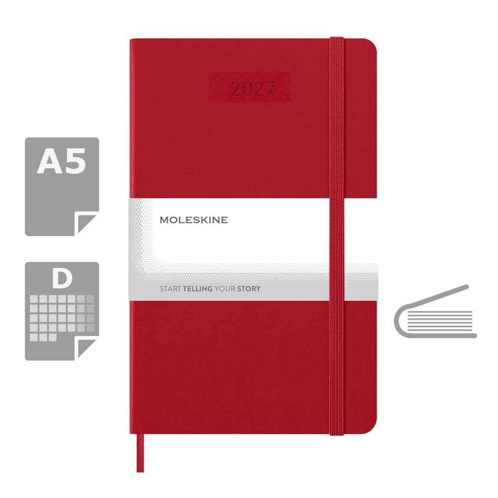MOLESKINE diary czerwony personnalisable avec logo – réf. VM394-05/2027