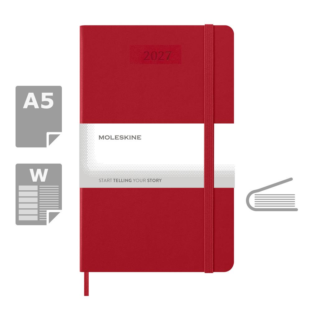 MOLESKINE diary czerwony personnalisable avec logo – réf. VM399-05/2027