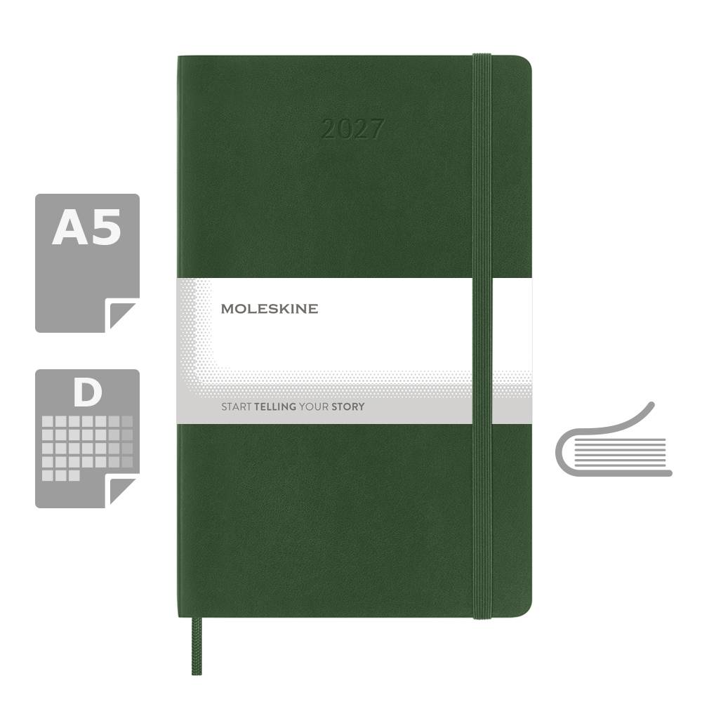 MOLESKINE diary khaki personnalisable avec logo – réf. VM393-25/2027