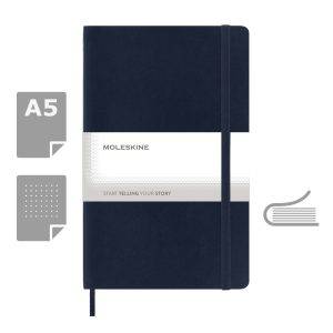 MOLESKINE Notebook approx. A5 bleu fonce personnalisable avec logo