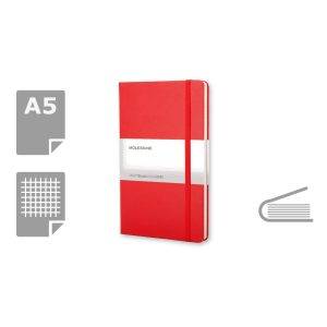 MOLESKINE Notebook approx. A5 rouge personnalisable avec logo – réf. VM304-05