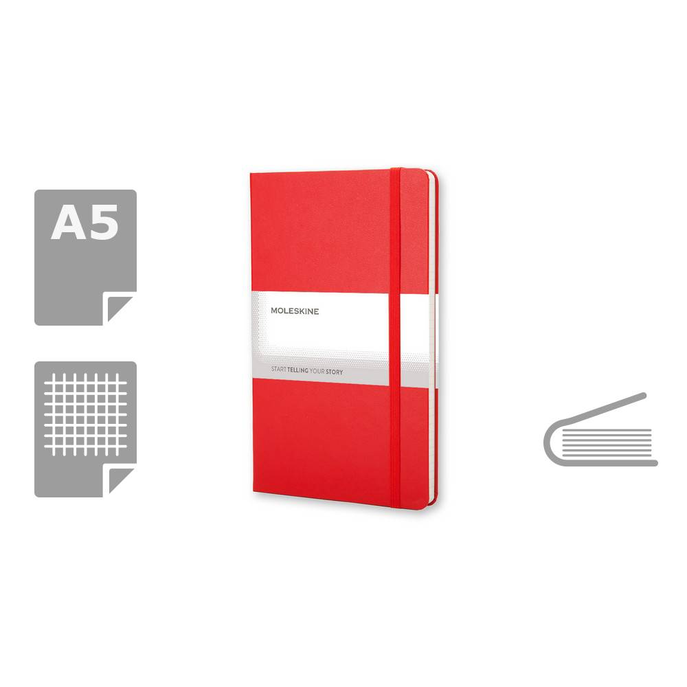 MOLESKINE Notebook approx. A5 rouge personnalisable avec logo – réf. VM304-05
