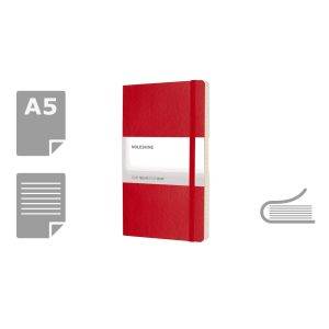 MOLESKINE Notebook approx. A5 rouge personnalisable avec logo