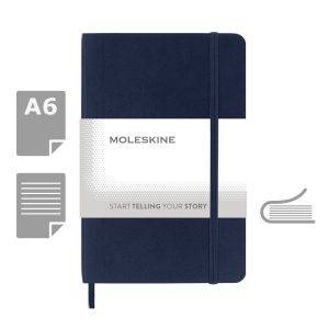 MOLESKINE Notebook approx. A6 bleu fonce personnalisable avec logo