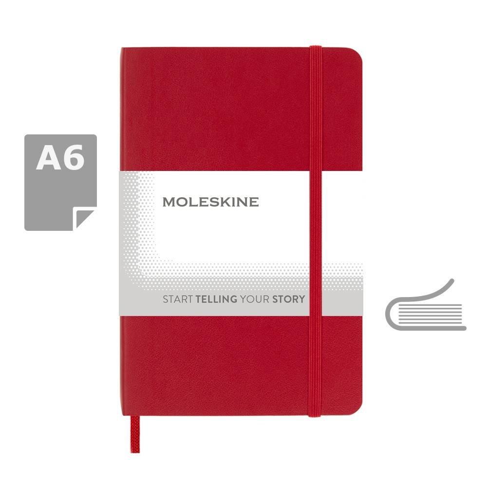 MOLESKINE Notebook approx. A6 rouge personnalisable avec logo – réf. VM205-05