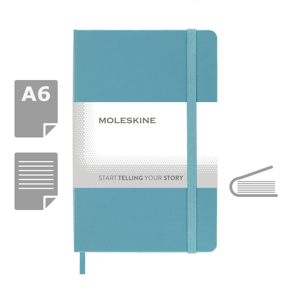 MOLESKINE Notebook approx. A6 turquoise personnalisable avec logo