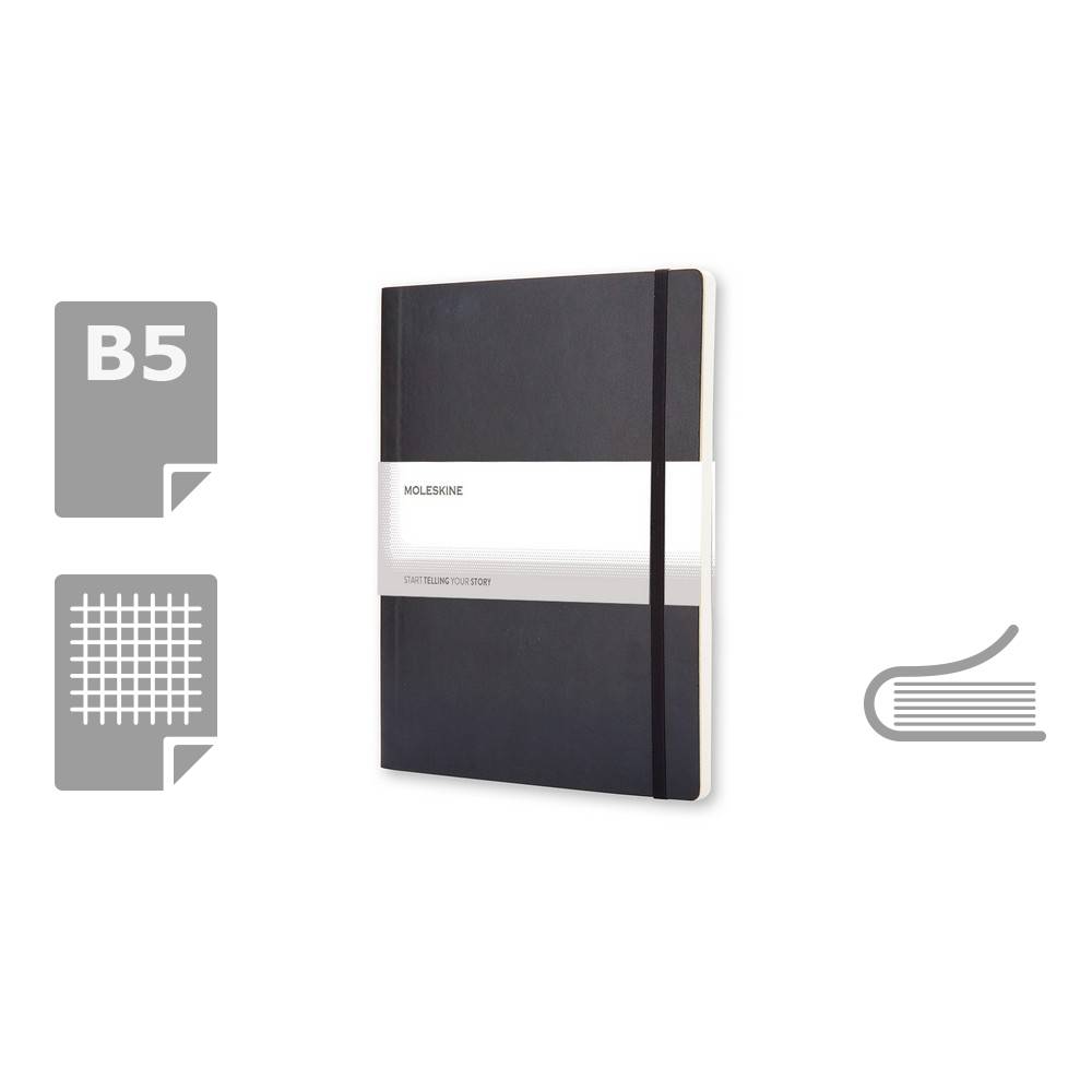 MOLESKINE Notebook approx. B5 noir personnalisable avec logo – réf. VM403-03