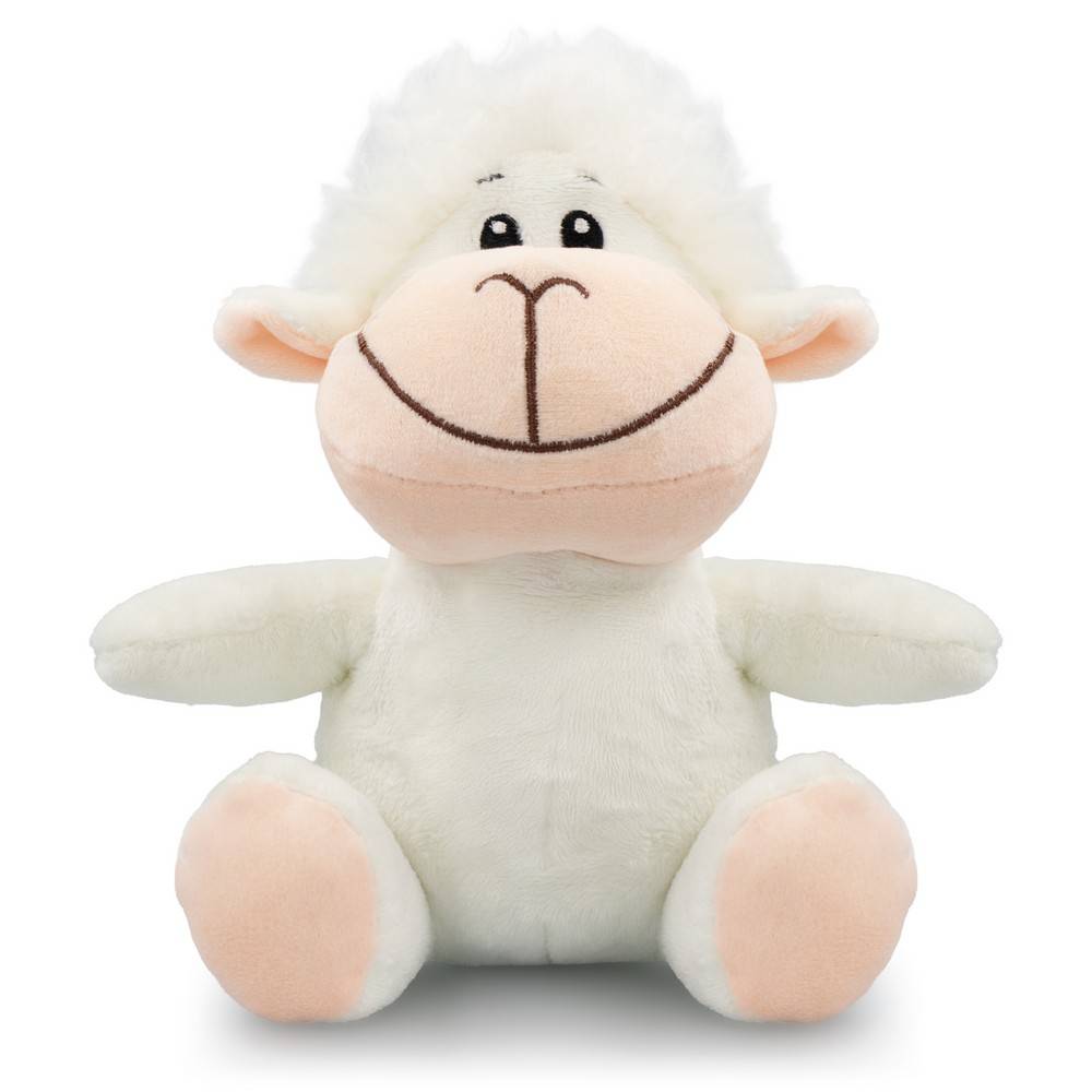 Mouton en peluche Klinta blanc personnalisable avec logo