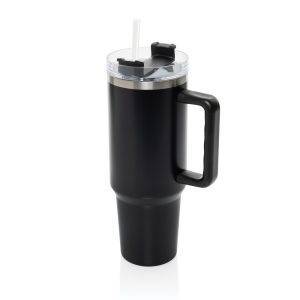 Mug 1.2L en acier recyclé RCS Peakflow noir personnalisable avec logo
