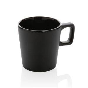 Mug 300ml en céramique au design moderne noir personnalisable