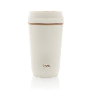 Mug 354 ml avec couvercle 360 en plastique recyclé personnalisable – réf. VTO03-02