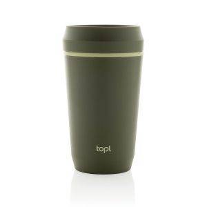 Mug 354 ml avec couvercle 360 en plastique recyclé personnalisable – réf. VTO03-06