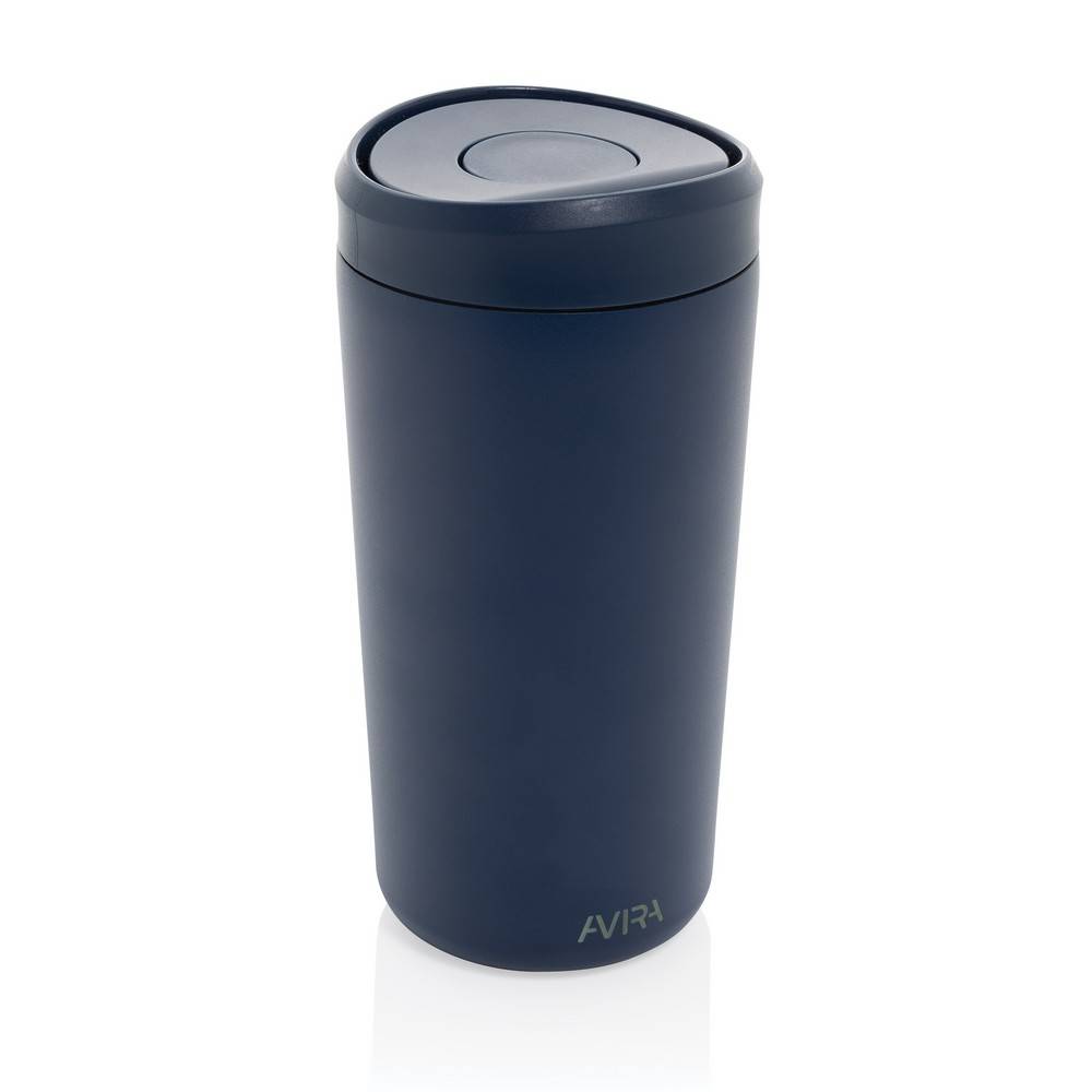 Mug 400ml en acier recyclé RCS Avira Alix bleu personnalisable