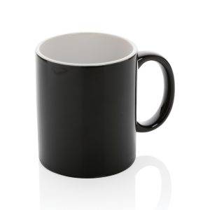 Mug classique 350ml en céramique noir personnalisable avec logo