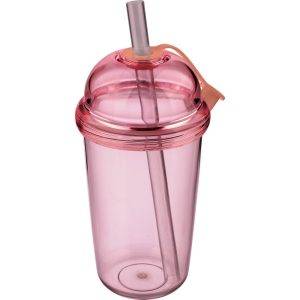 Mug de voyage 500 ml rose personnalisable avec logo
