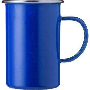Mug émaillée 450 ml bleu personnalisable avec logo