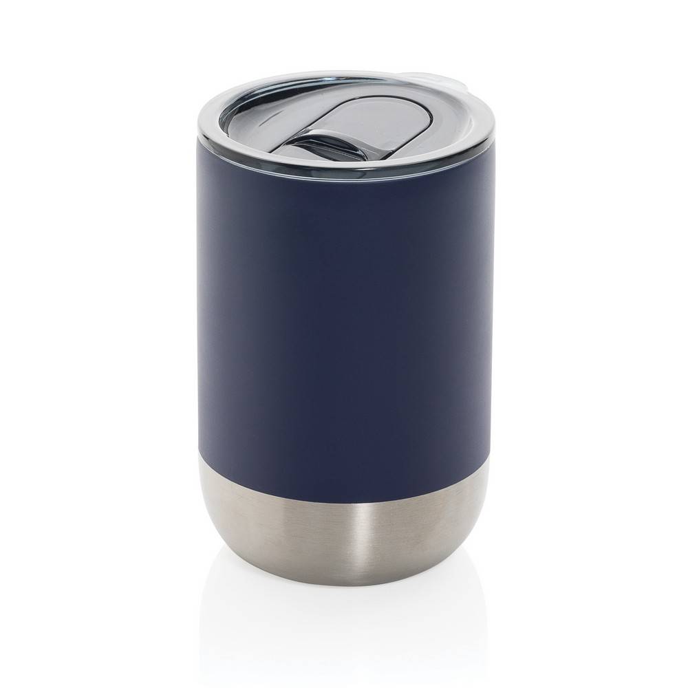 Mug en acier inoxydable recyclé RCS bleu personnalisable avec logo – réf. P433.0625