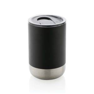 Mug en acier inoxydable recyclé RCS noir personnalisable avec logo