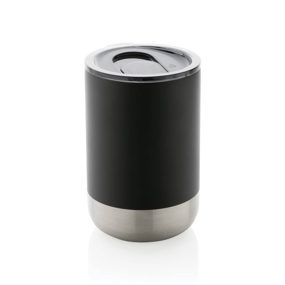Mug en acier inoxydable recyclé RCS noir personnalisable avec logo