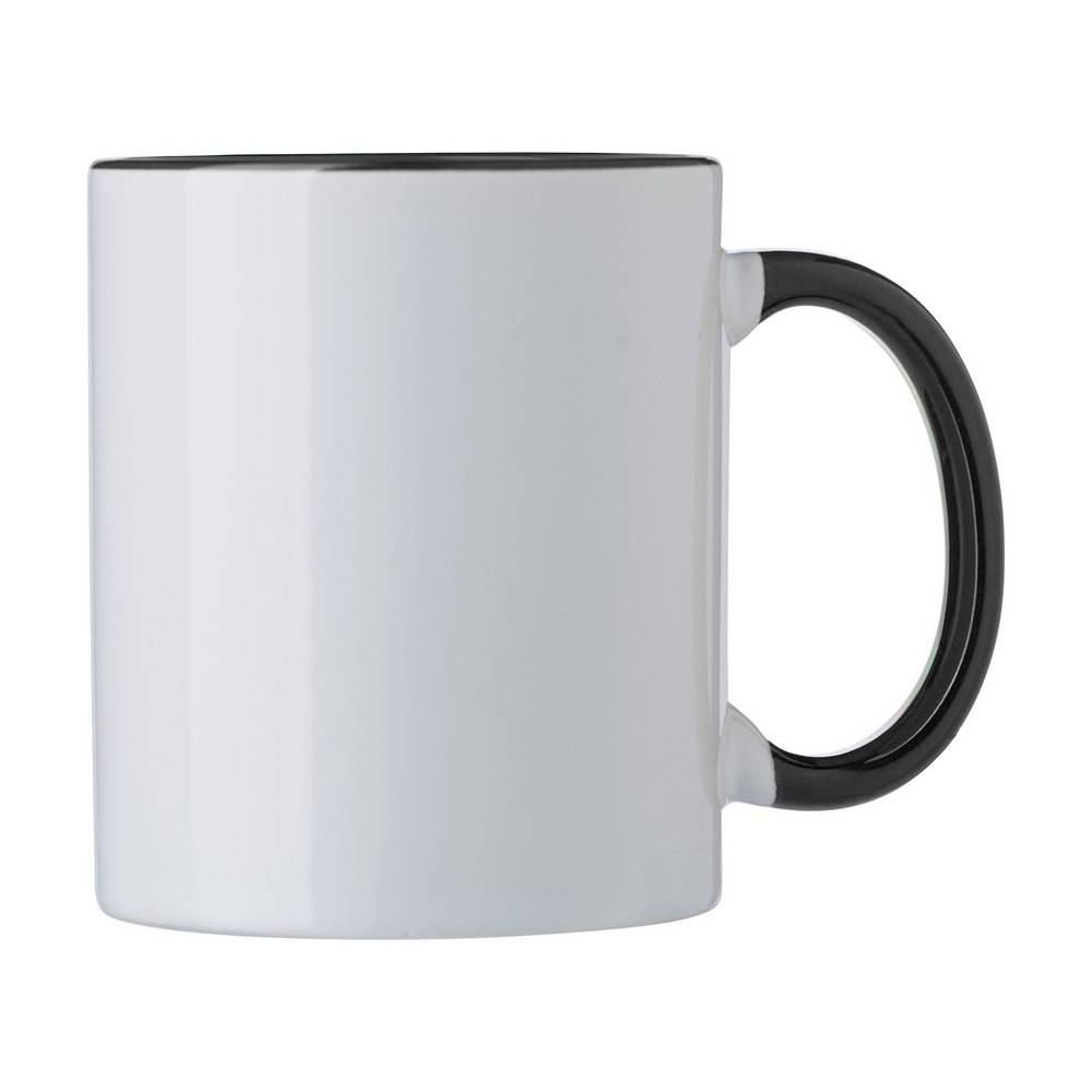 Mug en céramique 300 ml noir personnalisable avec logo