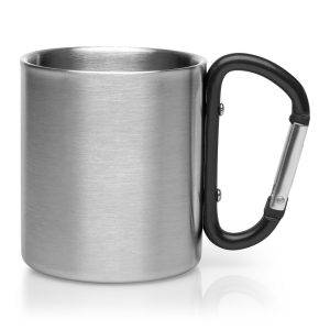 Mug en métal 210 ml avec mousqueton Easton noir personnalisable