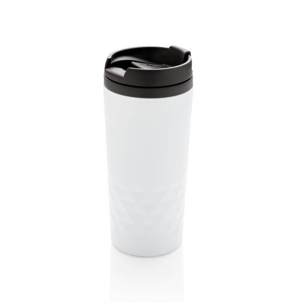 Mug géométrique blanc personnalisable avec logo