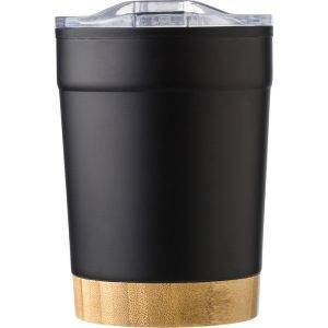 Mug isotherme 300 ml avec détail bambou noir personnalisable avec logo