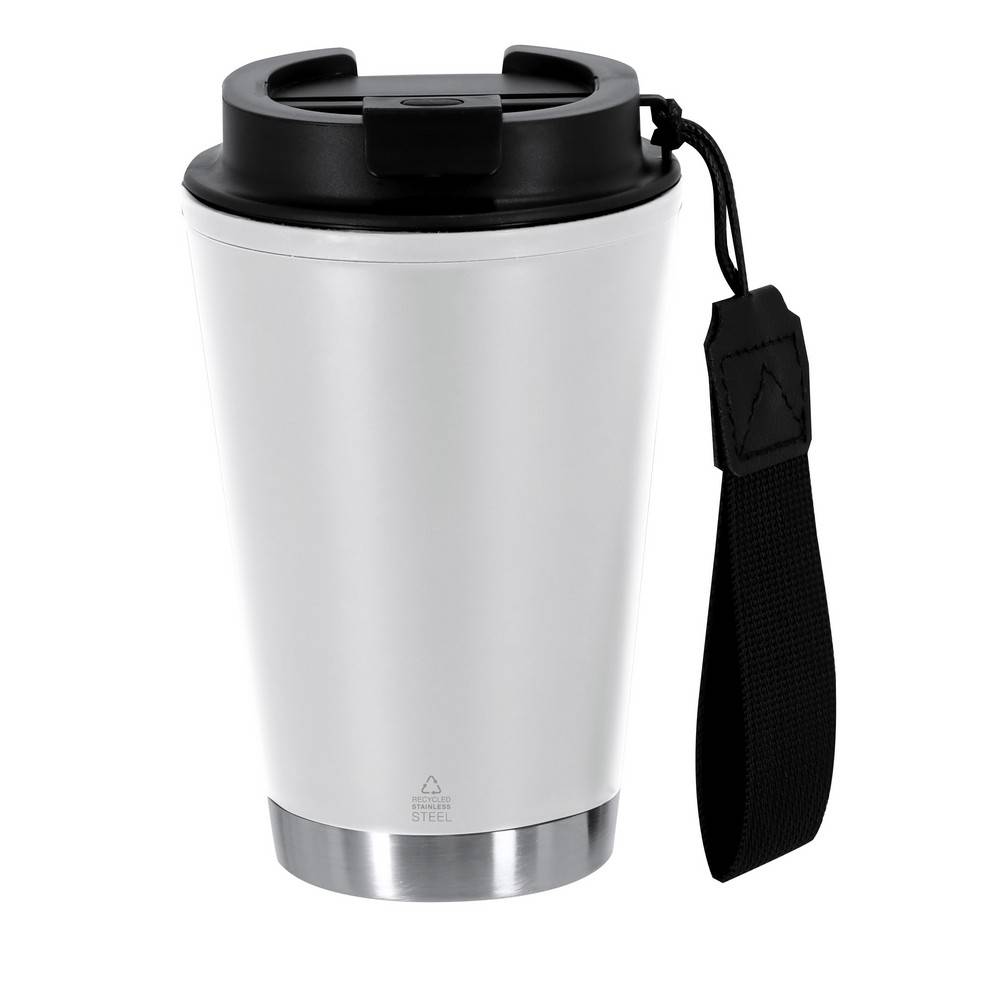 Mug isotherme 300 mlen acier inoxydable recyclé blanc personnalisable