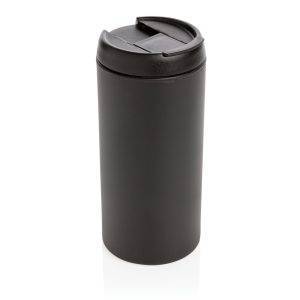 Mug Metro en acier inoxydable recyclé RCS noir personnalisable
