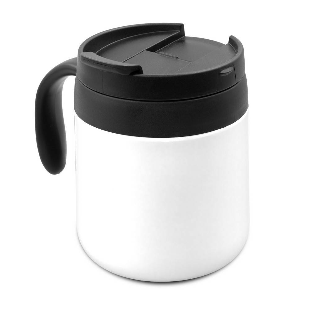 Mug thermique 400 ml avec poignée | Wyatt blanc personnalisable