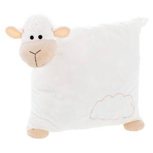 Oreiller mouton Sophie blanc personnalisable avec logo