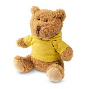 Ours en peluche avec t-shirt Camicero jaune personnalisable avec logo