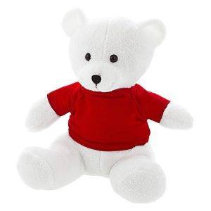 Ours Forrest White blanc personnalisable avec logo