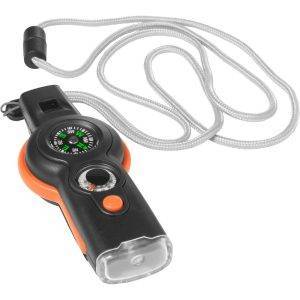 Outil de survie multifonctionnel orange personnalisable avec logo