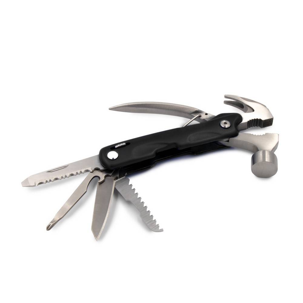Outil multifonctionnel 10 el. | Edmund noir personnalisable avec logo