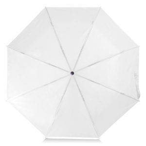 Parapluie manuel pliable Bores blanc personnalisable avec logo