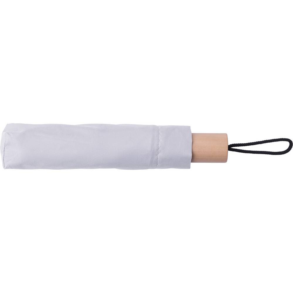 Parapluie manuel RPET blanc personnalisable avec logo