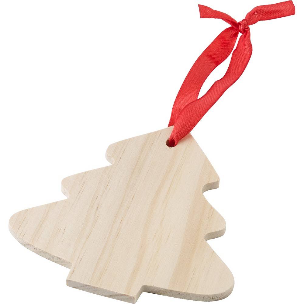 Pendentif noel brun claire personnalisable avec logo
