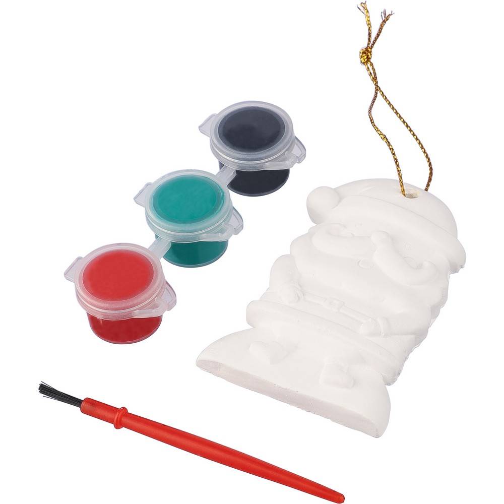 Père Noël à peindre – avec peinture et pinceau neutre personnalisable