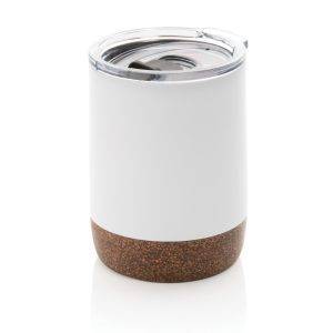 Petite tasse à café en liège et acier recyclé RCS personnalisable